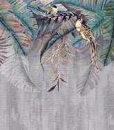 Papier peint wc Feuilles & Birds