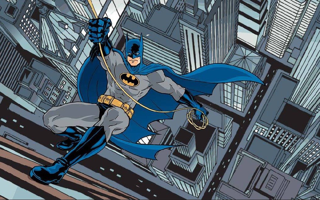 Papier peint panoramique héro batman BD escalade tower city