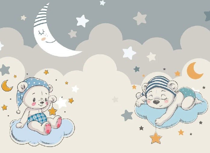 Papier peint Bébés Oursons rêveurs