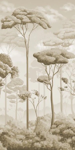 Papier peint panoramique pinède volupté sépia, XXL, tendance