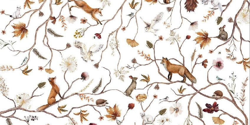 Papier peint enfant forêt aventure, XXL, tendance