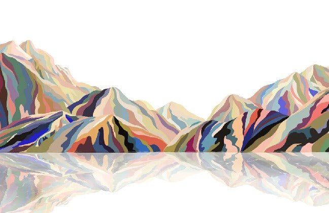 Papier peint Annecy arty color, mural concept, tendance