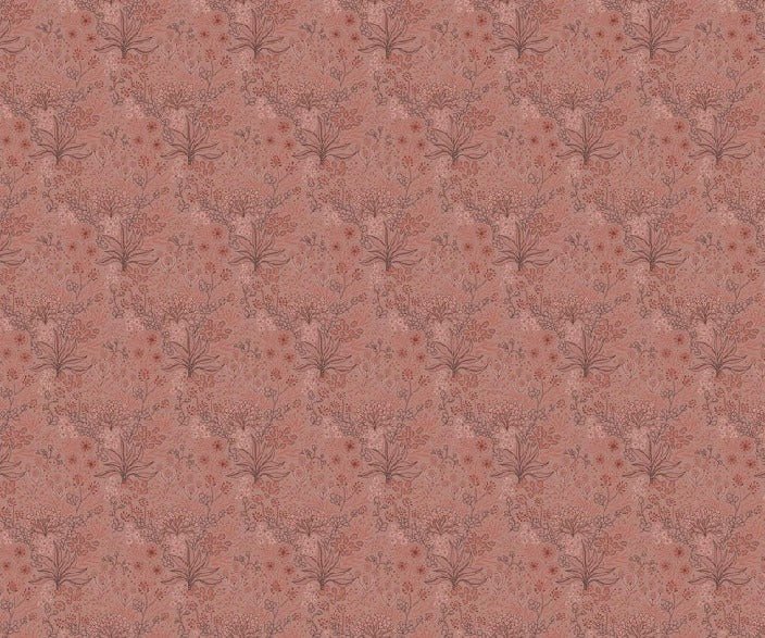Papier peint essence végétale blush