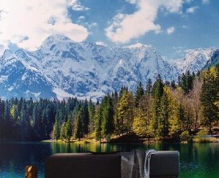 Papier peint panoramique Lac de montagne en Haute Savoie