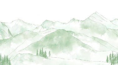 Papier peint montagne chaine des Aravis vert clair