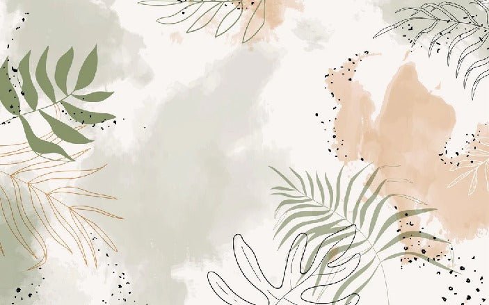 Papier peint panoramique aquarelle végétale