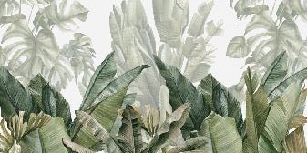 Papier peint panoramique bananier vert