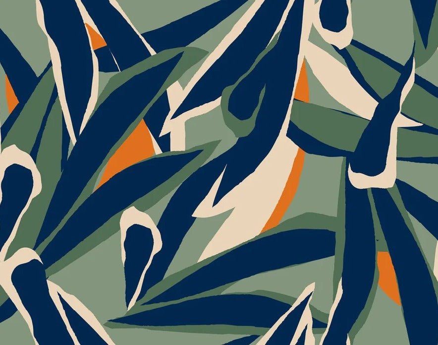 Papier peint panoramique esquisse végétale, XXL, tendance