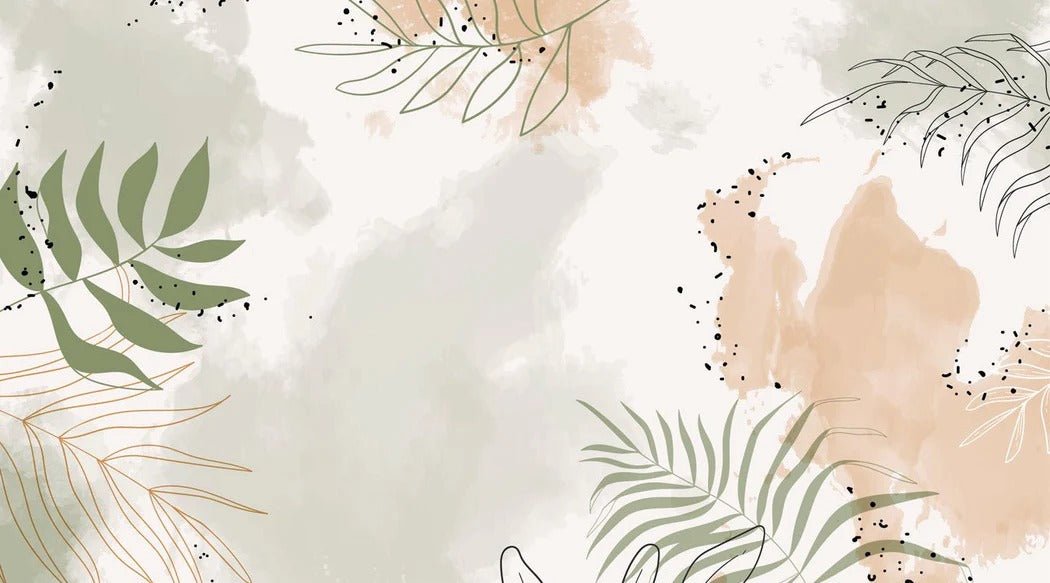 Papier peint panoramique aquarelle végétale
