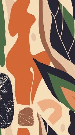 Papier peint mur végétal abstrait