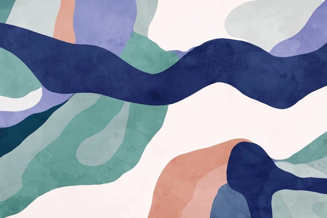 Papier peint abstrait ondulation, XXL, tendance