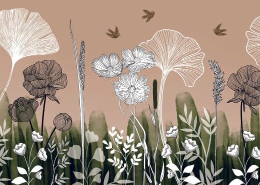 Papier peint panoramique floral addict