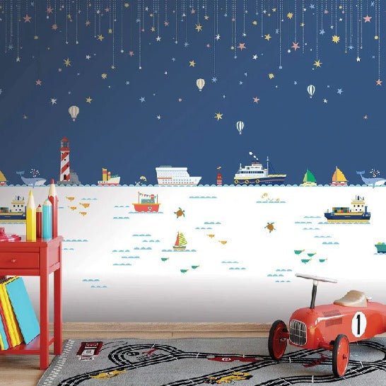 Papier peint enfant mer bateau océan, XXL, tendance