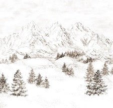Papier peint montagne massif des Alpes, XXL, tendance