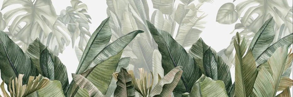 Papier peint panoramique bananier vert