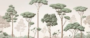 Papier peint brise légère pinède
