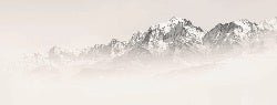 Papier peint Mont Blanc dans la brume sépia