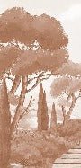 Papier peint balade dans les calanques terracotta
