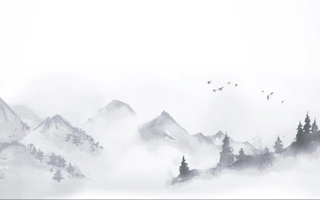 Papier peint zen paysage minimaliste