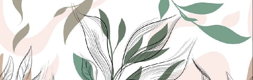 Papier peint panoramique fleur graphique, XXL, tendance