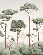 Papier peint brise légère pinède