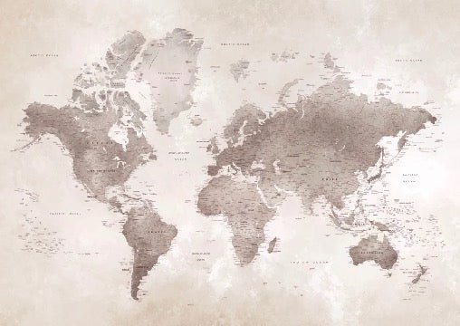 Papier peint carte du monde intemporel