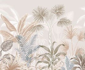 Papier peint panoramique jungle terracotta
