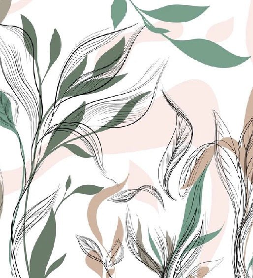 Papier peint panoramique fleur graphique