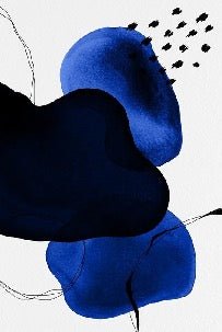 Papier peint moderne aquarelle bleu pétrole, XXL, tendance