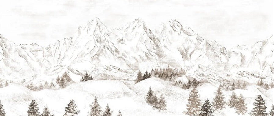 Papier peint montagne massif des Alpes, XXL, tendance