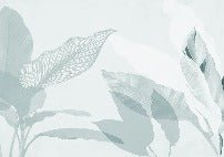 Papier peint feuillage moderne vert d'eau