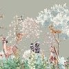 Papier peint chambre enfant nature magique sauge