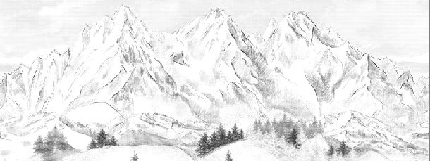 Papier peint montagne sommets de Chamonix