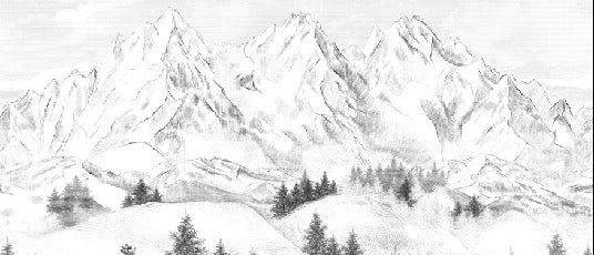 Papier peint montagne sommets de Chamonix