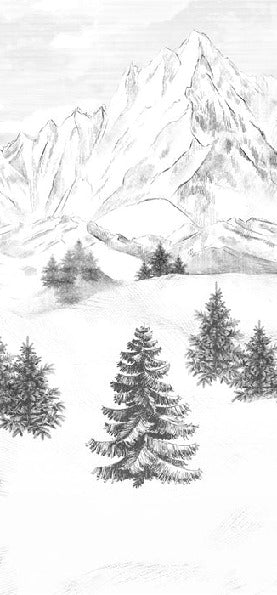 Papier peint montagne sommets de Chamonix