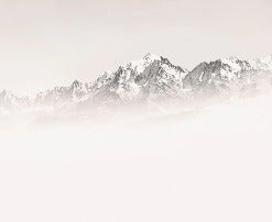 Papier peint matin brumeux Mont Blanc