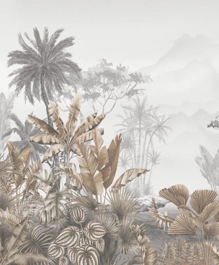 Papier peint tendance tropical sepia, XXL, tendance