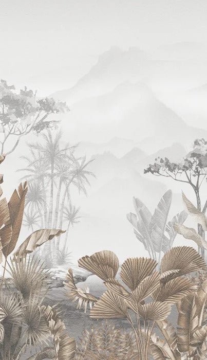 Papier peint tendance tropical sepia