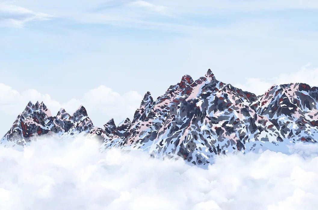Papier peint Mont Blanc toile des Cimes