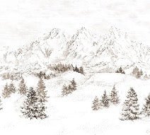 Papier peint montagne massif des Alpes