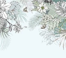 Papier peint tendance nature plante vert d'eau, XXL, tendance