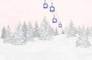 Papier peint télécabine bleuet, XXL, tendance