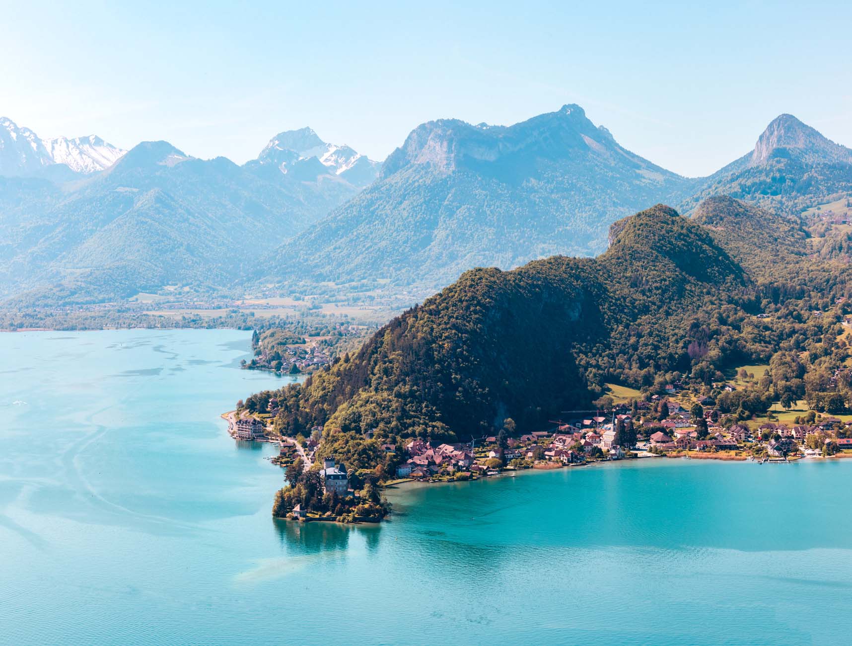 Papier peint photo Annecy chateau Duingt, XXL, tendance