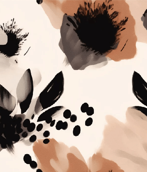 Papier peint Fleur Hypnotique - H270cm x L230cm - Matière Softouch, XXL, tendance