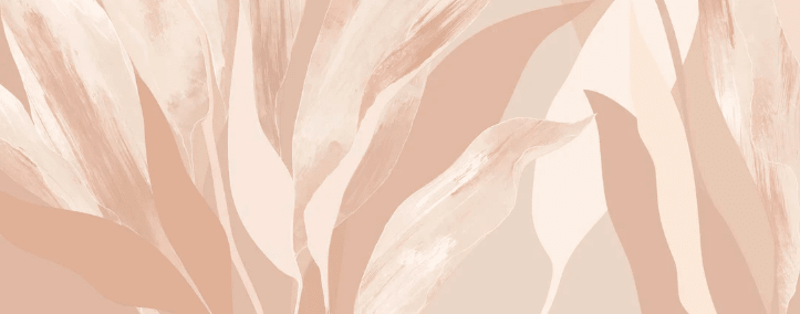 Papier Peint Panoramique Etoffe Florale Nude - H230cm x L586cm - Matière Vinyle - Muralconcept