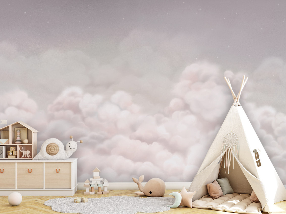 Papier peint enfant - Nuage apaisant - Muralconcept