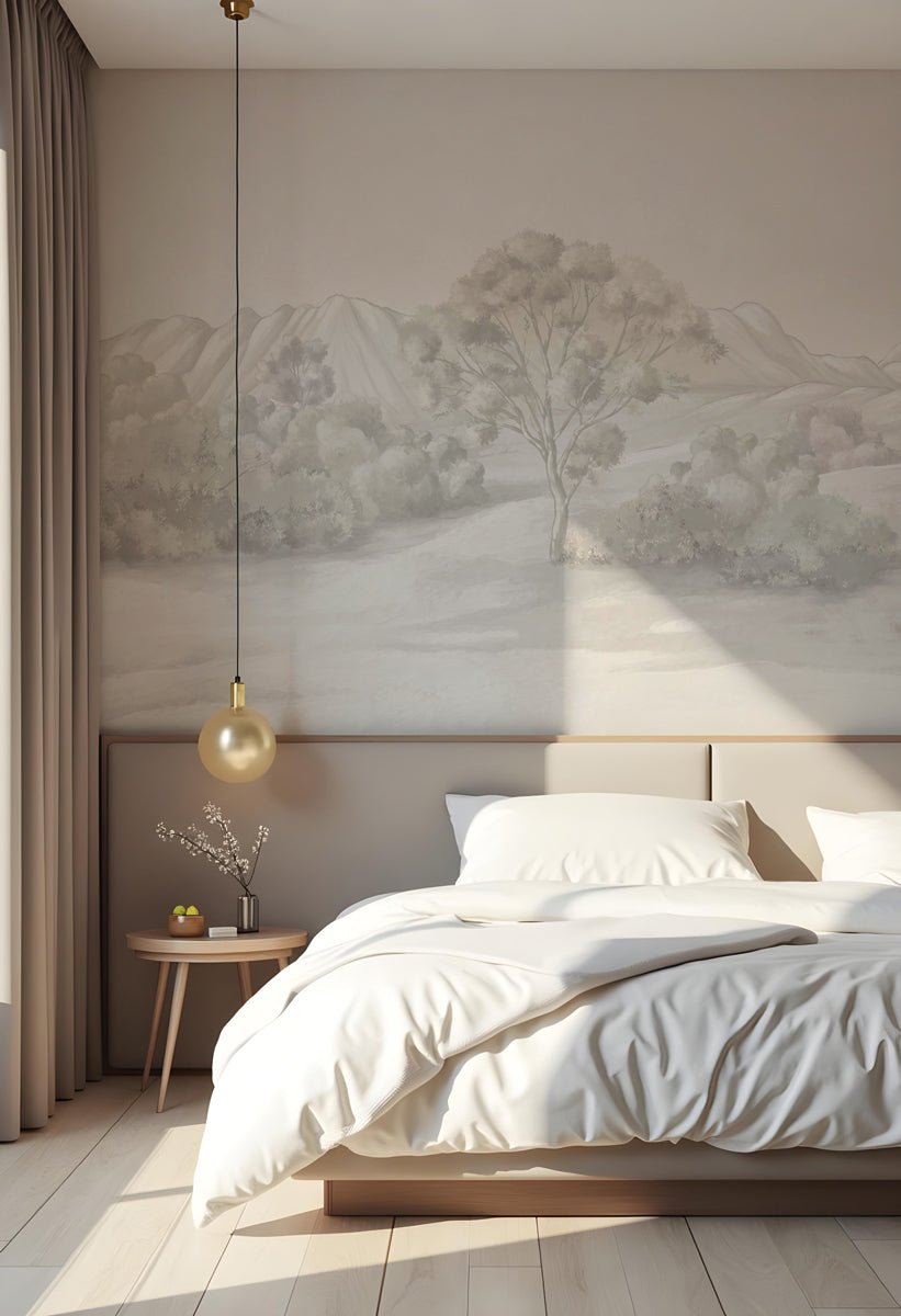 Papier peint paysage poétique sépia, XXL, tendance