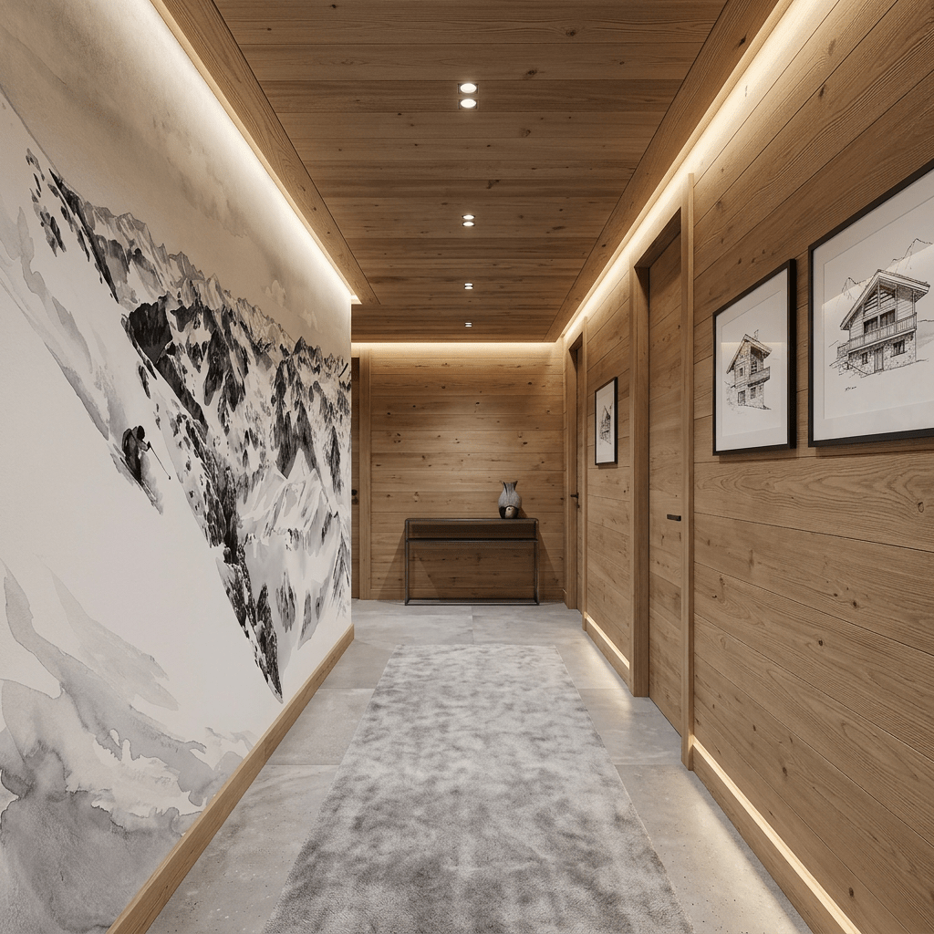 Papier peint Pyrénées  - Fresques enneigées Tourmalet Montagne - Muralconcept