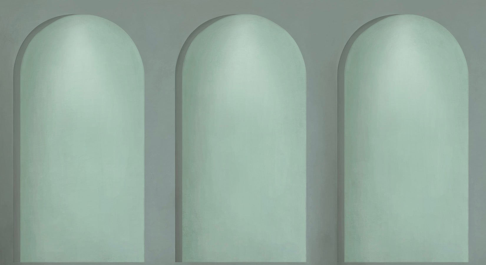 Papier peint panoramique arche vert ardoise, mural concept, tendance