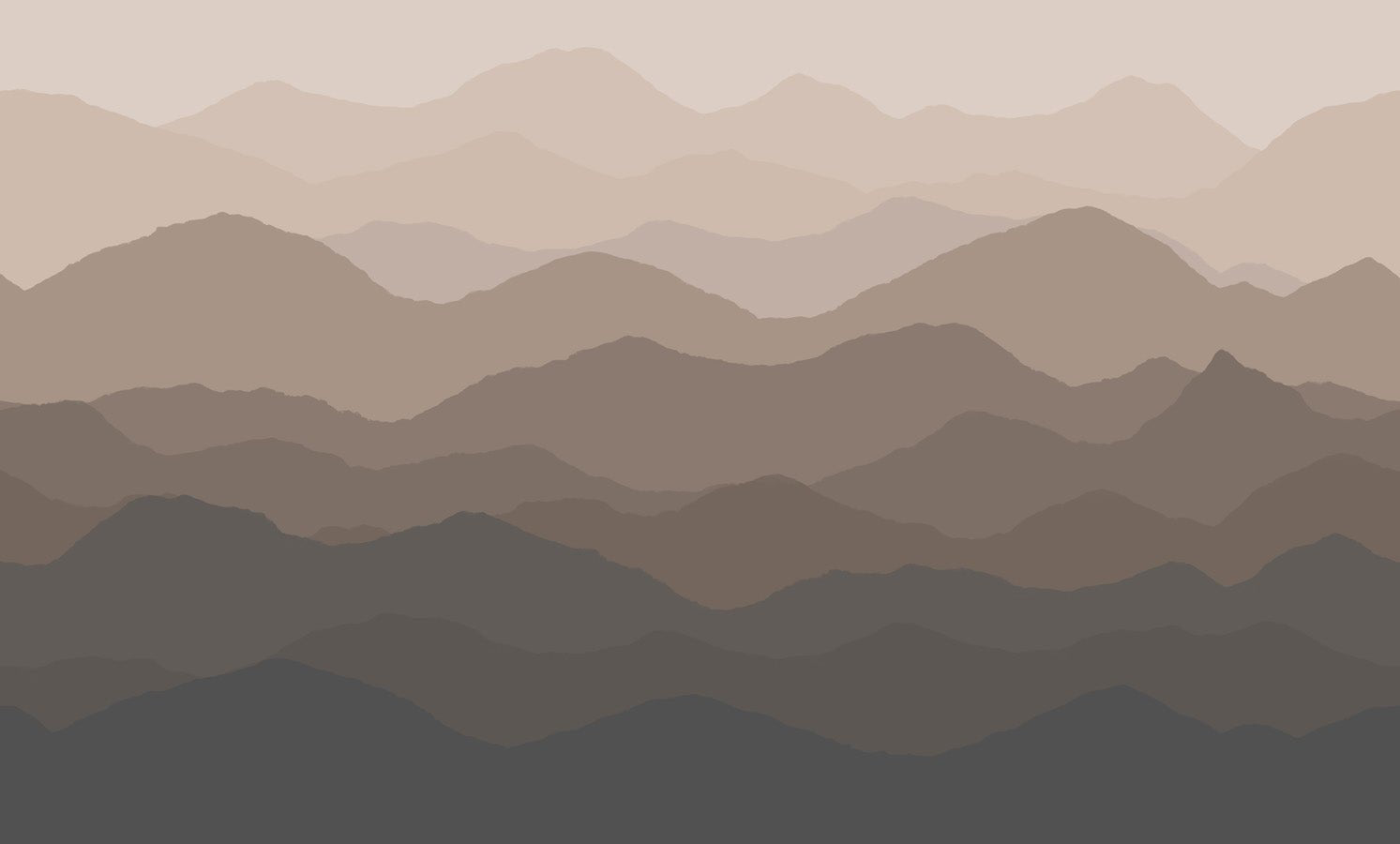 Papier peint panoramique dunes terracotta, mural concept, tendance